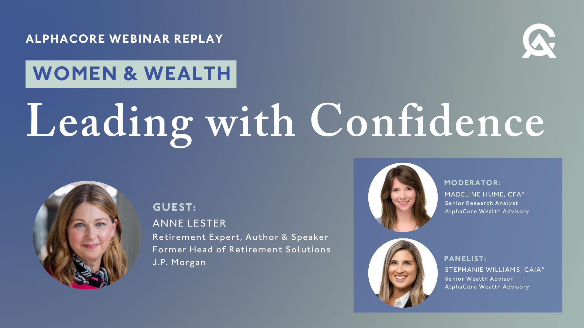 Webinar Replay  |  Women & Wealth: Leading with Confidence